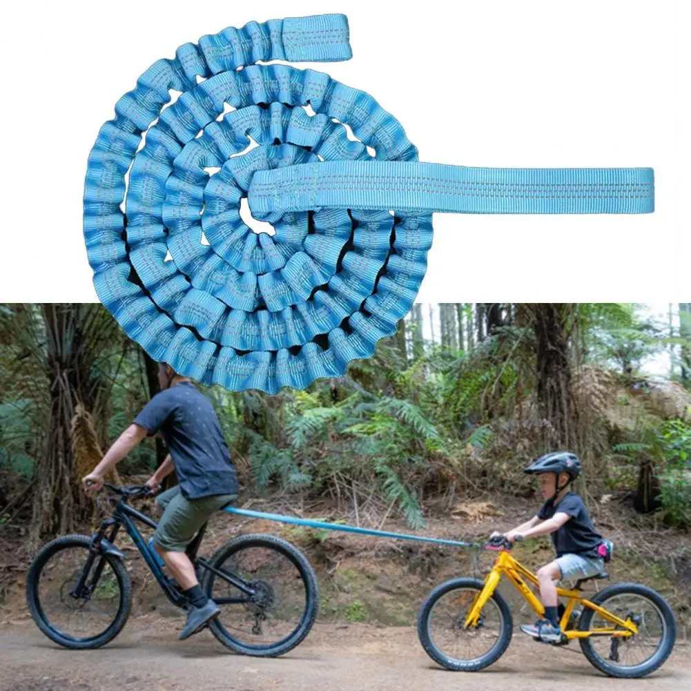 1 Conjunto de Nylon de Bicicleta, Corda de Reboque Portátil de Absorção de Choque Elástico de Bicicleta Corda elástica de Ciclismo Puxe a Alça para o Exterior
