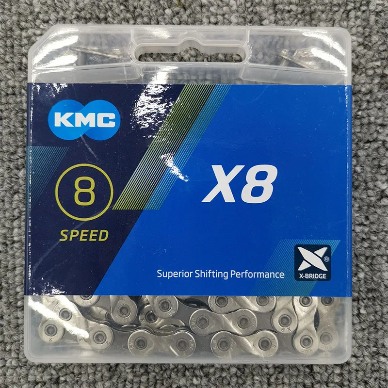 Corrente de bicicleta mountain bike KMC cadeia nova embalagem 8 velocidade em caixa 8X