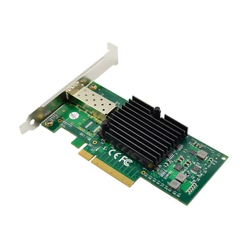 1 Peça de Servidor de Rede de Fibra Óptica do Cartão Único Porta Óptica Placa de Rede 10G SFP+ 82599EN Chip PCIE X4