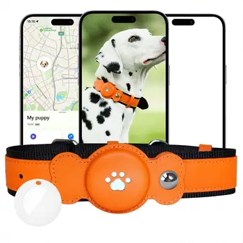2 Em 1 Cães do Perseguidor de GPS Anti Perda do animal de Estimação Dispositivos de Rastreamento de Colarinho Compatível Para Mitag Cão Gato Coleira