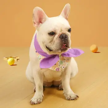 Cão Triângulo Bib teste Padrão de Flor Coleira Triângulo Lenço Confortável Lenço para Cães e Gatos Pet moda para Peludo