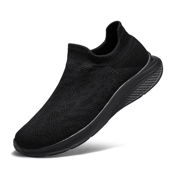 Damyuan Primavera de Malha Respirável Sapatos Plus Size Mens Tênis para Macio e Confortável Inferior Sapatos Casuais Leve Tênis