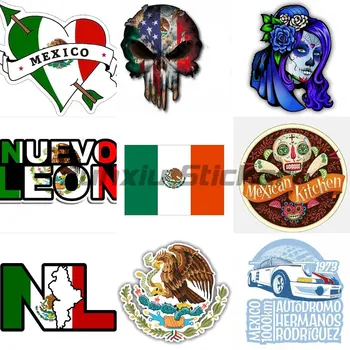 Personalidade do México Bandeira Nacional Mapa Nacional Emblema do PAÍS CÓDIGO da Etiqueta do Carro Motocicleta Reflexiva Decalque