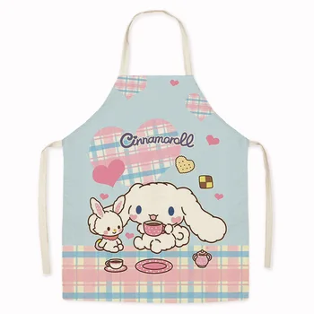 Kawaii Sanrioed Cinnamoroll Kitty Pochacco Dos Desenhos Animados Bonitos Avental De Uso Doméstico, De Criança Anti-Incrustantes De Roupa De Cozinha Cozinha Menina