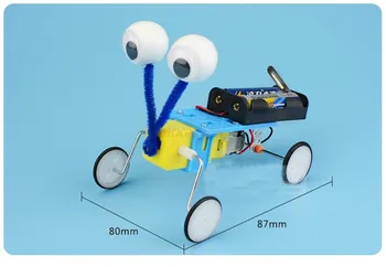 A ciência e a tecnologia de produção pequena pequena invenção elétrico réptil robô de brinquedo estudantes da escola primária criativa artesanal