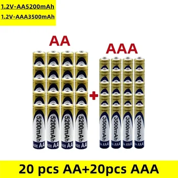 AA+AAA de níquel de hidrogénio, pilhas recarregáveis, 5200 mAh e 3500 mAh, comumente usado para ratos, brinquedos, controles remotos, etc.