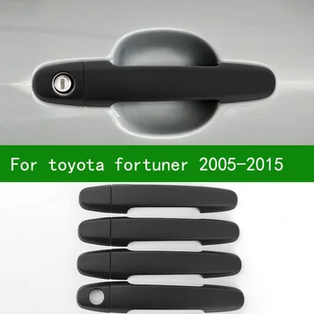 Acessório preto brilhante carro do Lado do Puxador da Porta tampa de acabamento Para TOYOTA fortuner AN50 AN60 2005-2015 2006 2007 2009 2008 2010 2012