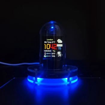 RGB Tubo Nixie Relógio Smart wi-FI da Rede do DIODO Emissor de Luz IPS Tela da Cor de DIY Analógico Digital Tubo de Luz da Noite Durável