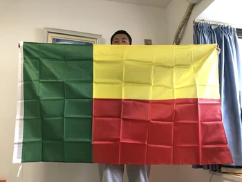 CÉU BANDEIRA Benin bandeira 90x150cm 3x5ft de poliéster de ALTA qualidade de suspensão Benin bandeira bandeira interior para o exterior a decoração home