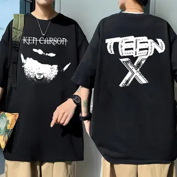 Playboi Carti Adolescente Tshirt Rapper Ken Carson T-shirts Verão Masculino Vintage de grandes dimensões Streetwear Homens do Hip Hop de Algodão Macio T-Shirts