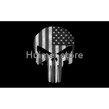 Novo 3' x 5' FT USA-Americana crânio Bandeira de Poliéster Estrelas Ilhós de Latão personalizada caveira EUA BANDEIRA BANDEIRA