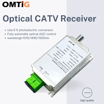 OMTiG Óptica CATV Receptor 2PB/APC-1RF Wavelengh1310/1490/1550nm com 2 Porta de Saída WDM para PON FTTH CATV largura de Banda de 47 1008MHz