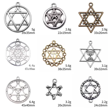 Novo Em Encantos Hexagrama Amuleto Fazer A Jóia De Suprimentos Acessórios