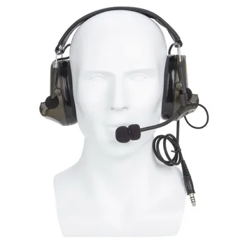 U94 PTT+Verde Tático Fone de ouvido e Redução de Ruído Audiência de Proteção de Disparo de Fone de ouvido MOTOROLA T5620 T6200 6200C TKLR T3