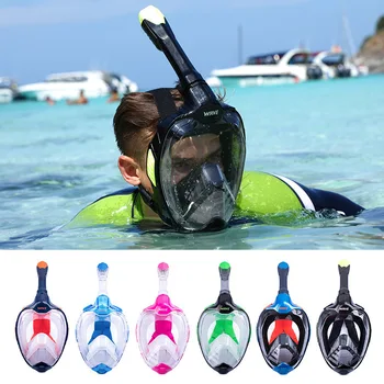 Equipamentos de mergulho profissional mergulho livre espelho de alta-definição totalmente seco respiração natação quadro grande, anti névoa flutuante máscara