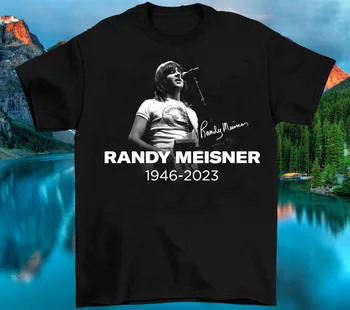 Randy Meisner 1946 - 2023 Pesado de Algodão Preto de Tamanho Completo Unisex Camisa KK679