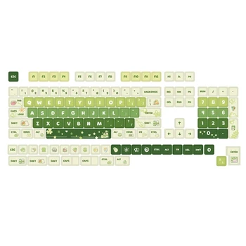 XDA PBT Keycaps para 133 Teclas do Teclado Mecânico tecla cap DyeSub Luz Verde