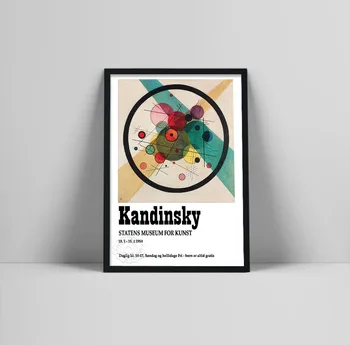 Vintage Wassily Kandinsky Famosa Resumo a Impressão de Pinturas em Tela, Pôster e Impressão de Arte de Parede de Imagem para a Sala de Decoração de Casa