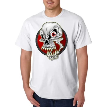 EUA Fez Bayside T-shirt Rebelde Atitude Goth Crânio Morte Evil 6 mangas compridas