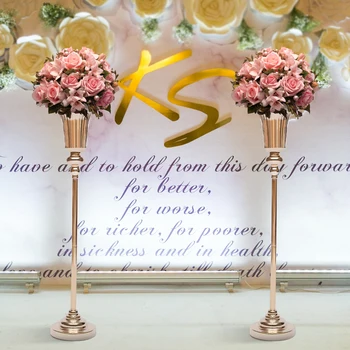 Ouro Casamento Vaso de Flor Stand 10PACK de Metal em formato de Trombeta de Altura Vaso de Flores Vintage de Decoração para Festa de Casamento Decoração