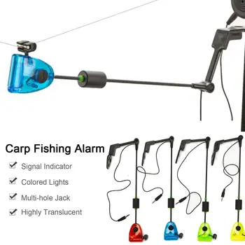 1 Conjunto De Pesca De Carpa De Alarme Piscando Luzes Coloridas Altamente Translúcido Indicador De Sinal De Pesca Suporte De Alarme De Pesca Exterior