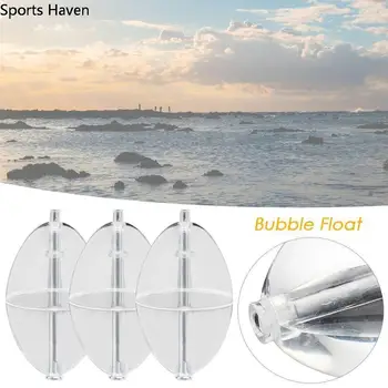 Transparente Oval da Bolha Flutuar Plástico PVC Pesca de Bóia Bóia Greve Indicador de Pesca de Mar Acessórios