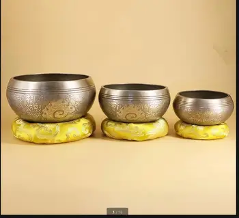 95.cm/11cm/14.5 cmTibetan Tigela Tigela de Cantar Decorativo de parede-pratos, Decoração de Parede Decorativos, Pratos Tibetano Tigela de Cantar