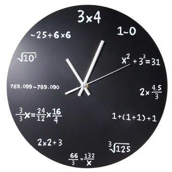 Relógio De Parede Em Acrílico Fórmula Matemática Relógios De Sala De Estar Office Home Diy Decoração De Parede, Relógio De Design Moderno