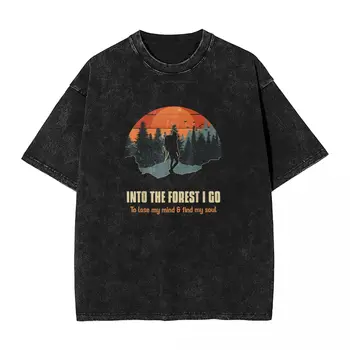 Eu Vou Perder Minha Mente Encontrar Minha Alma Lavada T-Shirt Masculina Para A Floresta Estética De T-Shirts Da Moda Verão Tees Tops Plus Size