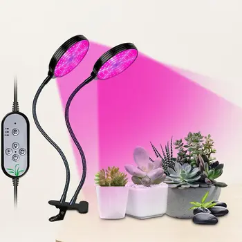 LED Cresce a Luz USB Crescer Luz com Timer de Controle de área de Trabalho Clipe Fito Lâmpadas para as Plantas de Mudas de Flores Crescem Caixa de 5 Modos de Dimmable