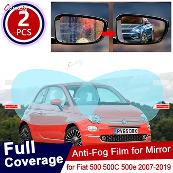 Fiat 500 500 500e 2007~2019 Espelho Retrovisor de Carro Película Protetora Anti Encandeamento Impermeável, à prova de chuva Nevoeiro Etiqueta do Carro de 2010