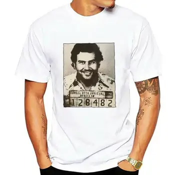 PubliciTeeZ Grande e Alto King Size Pablo Escobar Mugshot T-Shirt