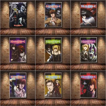 Anime Death Note Resumo Nórdicos Tela de Pintura de Cartazes e Impressões de Arte de Parede Fotos de Sala de estar, Quarto, Casa, Decoração Cuadros
