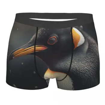 Underwear Homens Boxers Retrato Do Pinguim Cueca Boxer Masculina Underpant Boxershort Homme