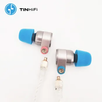 TINHIFI T2 Melhor No Ouvido com Fio hi-fi sistema de gestão ambiental integrada Fone de ouvido Duplo de Driver Dinâmico de Graves Metal Monitor Destacável de 0,78 mm 3,5 mm 2 pinos Cabo