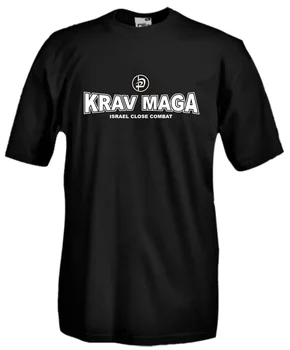 Israelenses de Artes Marciais de Krav Maga de Auto-defesa do Sistema T-Shirt 100% Algodão, O Pescoço de Verão Casual Manga Curta T-shirt Mens Tamanho S-3XL