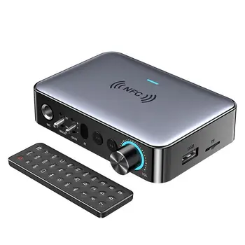 Bluetooth 5.1 Adaptador de Áudio do Receptor Transmissor USB do Apoio TF cartão Digital de Fibra Óptica Para Microfone Analógico Cantar