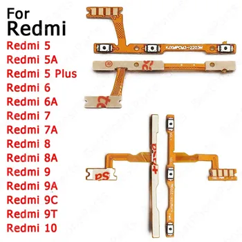 Para Xiaomi Redmi 7 7A 8 8A 9 9A 9C 9T 10 10A 5, 5A, 6 6A Interruptor de Alimentação Fora do Volume de Peças do Lado do Botão de Tecla Mute do cabo do Cabo flexível