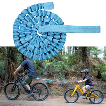 1 Conjunto de Nylon de Bicicleta, Corda de Reboque Portátil de Absorção de Choque Elástico de Bicicleta Corda elástica de Ciclismo Puxe a Alça para o Exterior