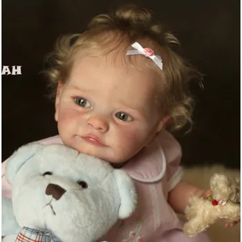 23inch Reborn Baby Doll Kit de Tobias Pintada Tamanho Original Lifesize Bebê Inacabada em Branco Boneca Partes Bebe Reborn Renascer Kit