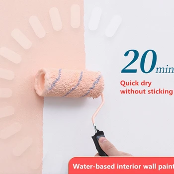 Tinta látex domésticos de proteção ambiental de formaldeído livre de parede de reparação de renovação insípido auto-pincel de pintura a tinta de parede