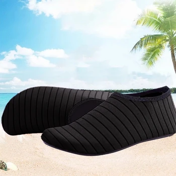 Portátil Descalço Aqua Yoga Meias Praia de Água Sapatos Rápido a Seco para Adultos Preto