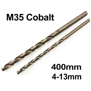 1Pc 4mm-13mmx400mm OAL HSS-CO 5% de Cobalto M35 Lenghten Bit Broca Para Aço Inoxidável, Liga de Aço e Ferro Fundido