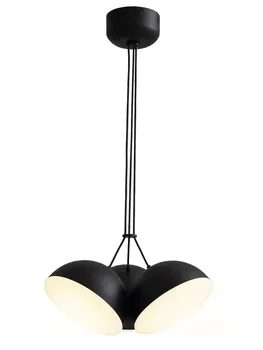 Designer italiano restaurante da lâmpada da Europa do Norte minimalista semicírculo pequeno tambor de mesa de bar lâmpada dinamarquês preto três cabeça pendente