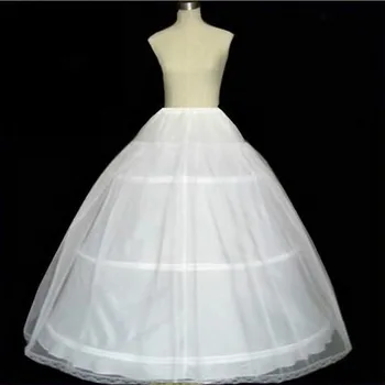 Venda Quente 3 Aro Bola Vestido De Osso Completo Anáguas De Crinolina Para O Casamento De Vestido De Noiva Saia De Deslizamento De Acessórios