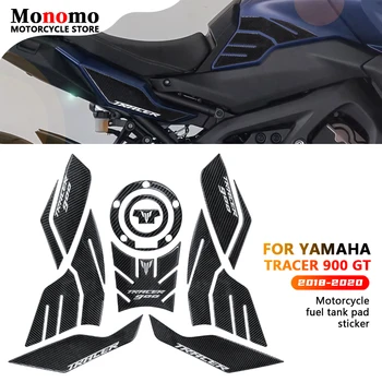 Adequado para a Yamaha Tracer 900GT 2018-2020 de Moto 3D em Fibra de Carbono Tanque de Combustível Pad Tanque de Combustível Almofada da Proteção Adesivo Decorativo