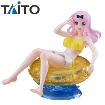 Original Taito Aqua Float Meninas Kaguya sama Amor é Guerra Fujiwara Chika Anime Colecionáveis Modelo de Brinquedos Swimwear Meninas Figuras
