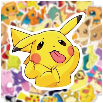 10/30/50pcs Bonito Anime Pokemon Adesivos para Crianças Brinquedo Impermeável Graffiti Laptop de Bagagem Frigorífico Pikachu dos desenhos animados Etiqueta Atacado