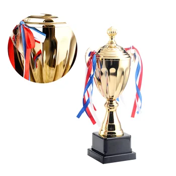 1PC jogo de Esportes Troféu de Metal Troféu Escolar Torneio de Honra Troféu para a Concorrência Cerimônia (34 cm)