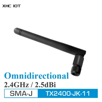 2Pcs/Monte 2.4 GHz Omni WIFI Antena Uhf SMA Macho XHCIOT TX2400-JK-11 SMA-J Interface Omni-Direcional Chicote de Comunicação Módulo de Rf
